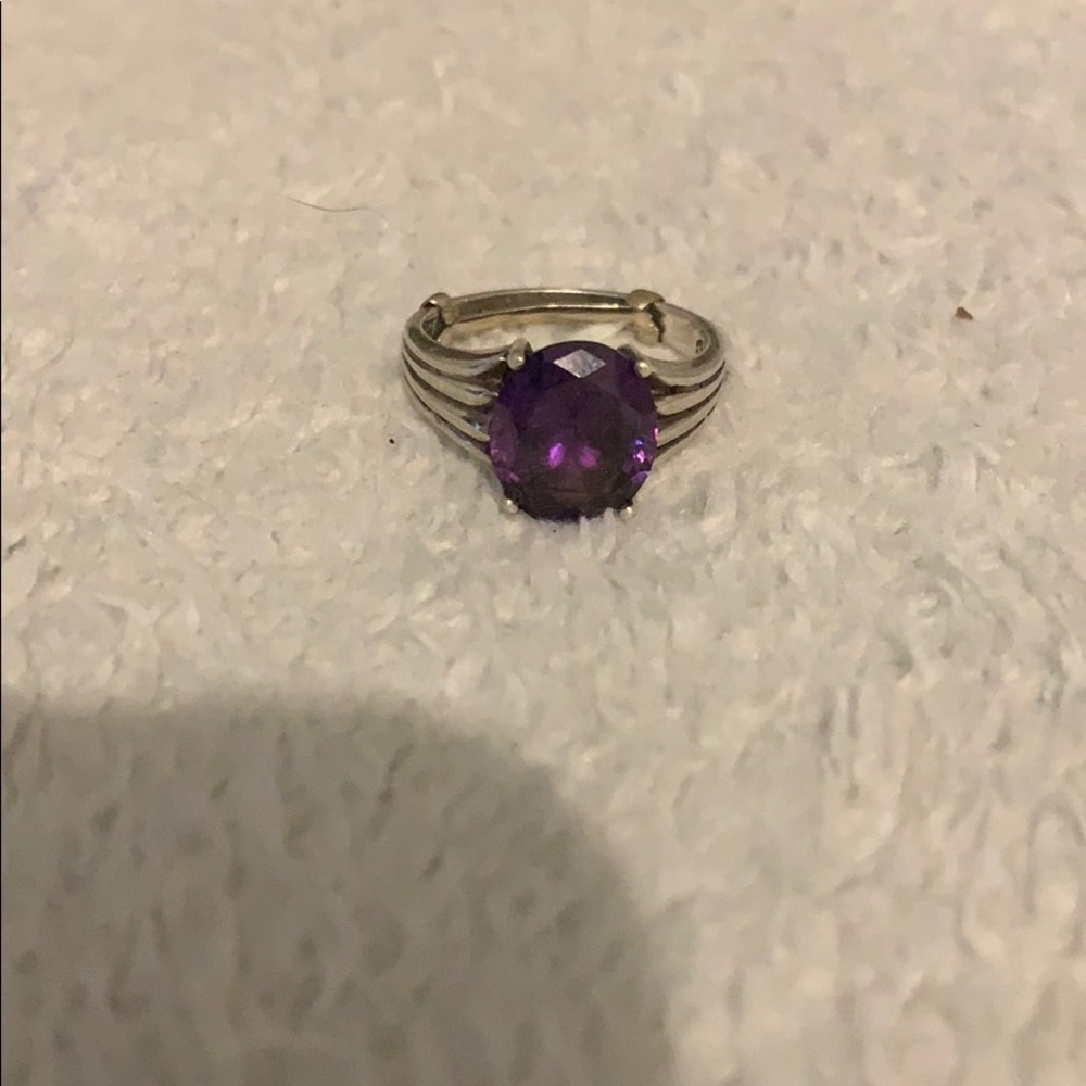 Sterling silver purple ring